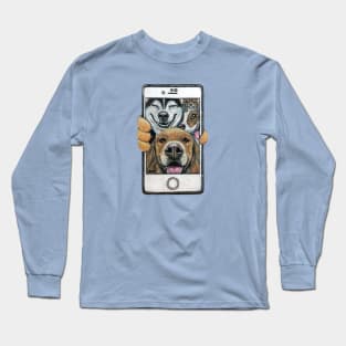 Selfie Dogs Long Sleeve T-Shirt